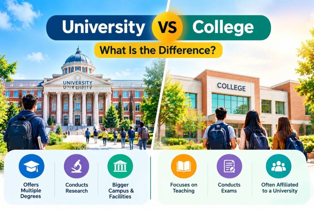 University vs college difference explained for students